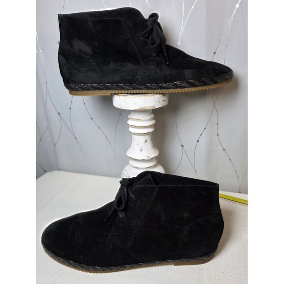 Aetrex Womens Addison Booties Black Suede 40 9-9.5 Comfort Staple Preppy - Picture 1 of 6